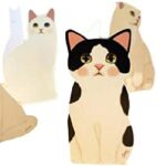 メッセージカード 封筒付き グリーティングカード かわいい 猫 シール 付き (ネコ ５枚 セット)